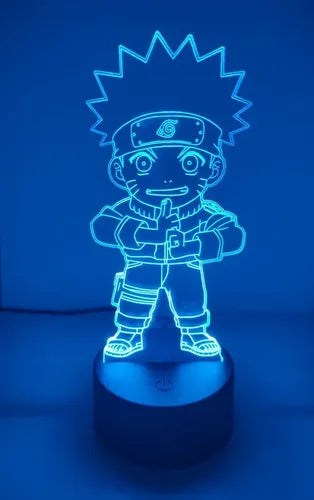 Lampara Led Ilusión 3d Naruto Chibi Decoración Anime