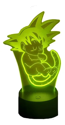 Lámpara Led Goku Bebe Dragon Ball Fanart Decorativa