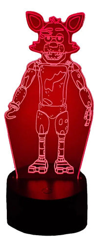 Foxy Five Nights At Freddy's Lámpara Led 3d Fnaf Led
