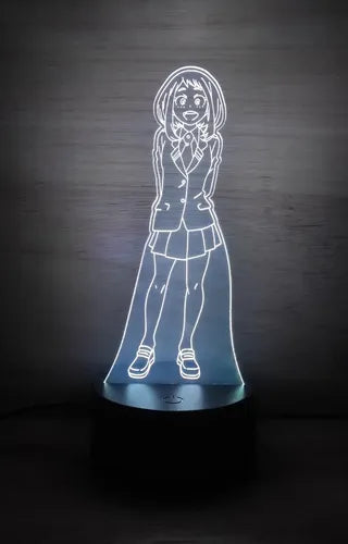 Uraraka Ochako Lampara Led 3d My Hero Academia Decoracion Negro