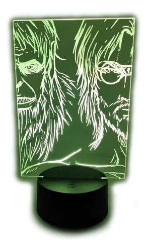 Lampara Led 3d Zeke Jaeger Titán Bestia Shingeki No Kyojin Negro