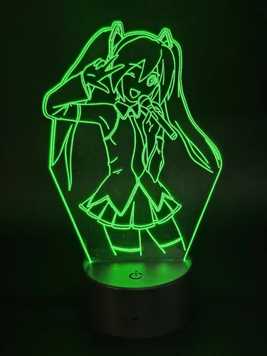 Lámpara Led Hatsune Miku Decoración