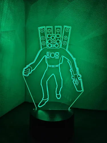 Skibidi Toilets Titan Speakerman Lampara Led Decoración