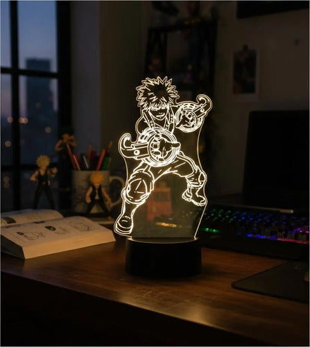 Bakugo Katsuki Lampara Led My Hero Academia Luz Decoracion Negro A