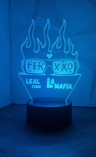 Ferxxo Feid Leal Lámpara Led Ilusión 3d Fanart