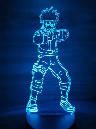 Lampara Led Ilusión 3d Naruto Uzumaki Decoración Anime