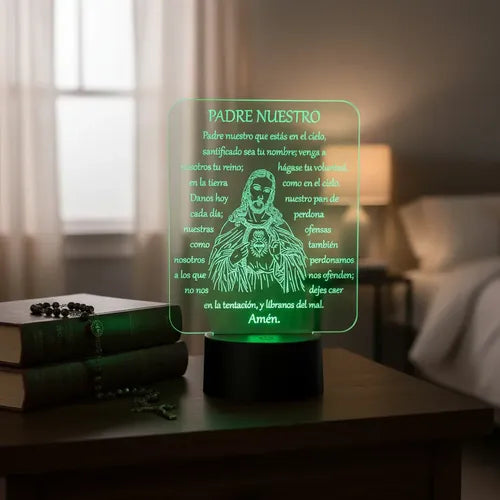Oración Padre Nuestro Lámpara Led Protección Hogar