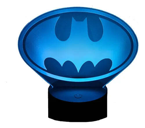 Lámpara Batman Logo Ilusión Decoración Fan Art
