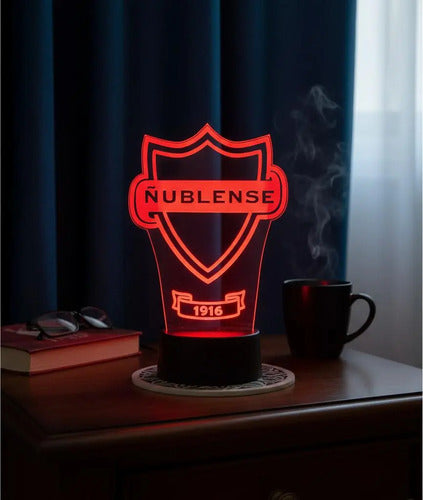 Ñublense Fútbol Lampara Led Ilusion 3d Fanart Club Deportivo