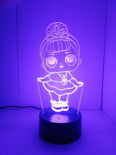 Lampara Led 3d Muñeca Lol Surprise