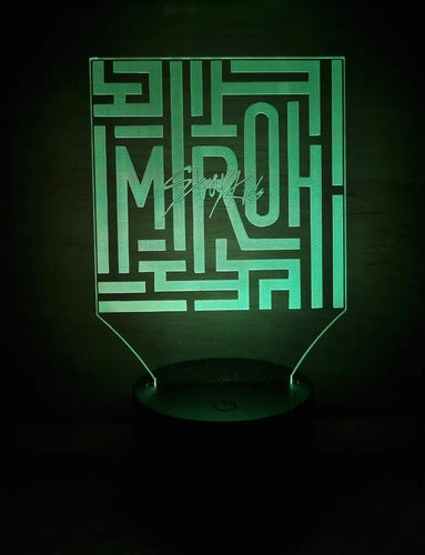 Stray Kids Kpop Lámpara Led Ilusión 3d Luz Decoración  Negro