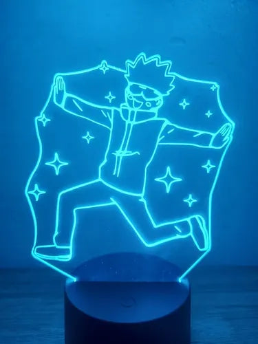 Lampara Led  3d Satoru Gojo Kawaii Jujutsu Kaisen Decoración