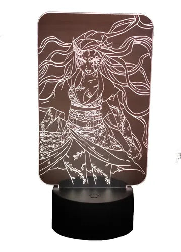 Nezuko Lampara Led 3d Demon Slayer Kimetsu No Yaiba Kny Negro