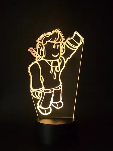 Lámpara Personaje Roblox Led Ilusión Decoración Fan Art