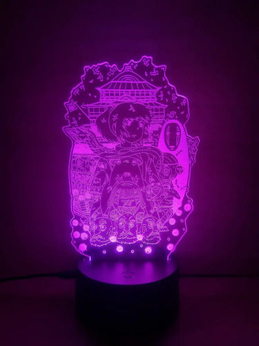 El Viaje De Chihiro Lampara Led Ilusion 3d Studio Ghibli