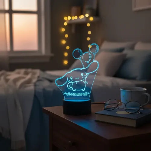 Cinnamoroll Lámpara Led Kawaii Fanart Serie Hello Kitty