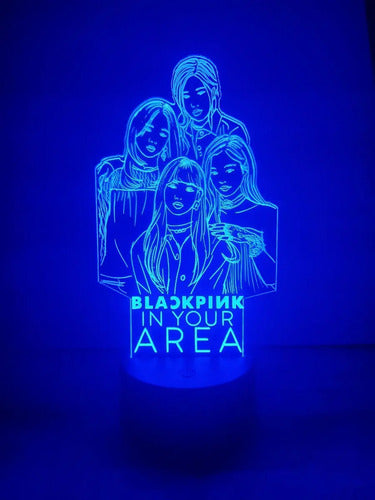 Black Pink Lampara Led Ilusion 3d Kpop K-pop Decoracion
