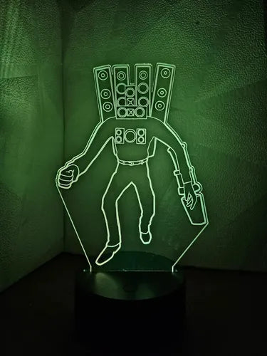 Skibidi Toilets Titan Speakerman Lampara Led Decoración