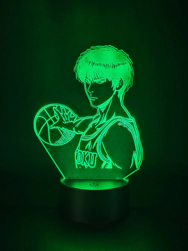 Rukawa Slam Dunk Lampara Led 3d Fanart Manga Anime Negro