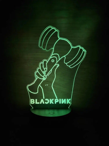 Black Pink Lightstick Lightband Lampara Led Ilusion 3d Kpop Negro