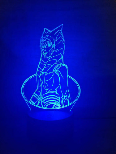 Lámpara Ahsoka Tano Star Wars Led Decoracion Fan Art