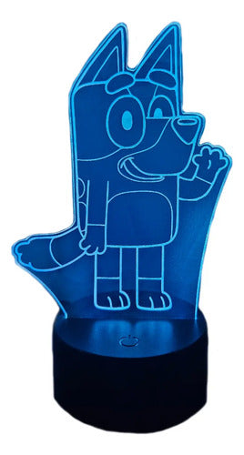 Bluey Caricaruta Infantil Lampara Led Fanart Regalo Tierno