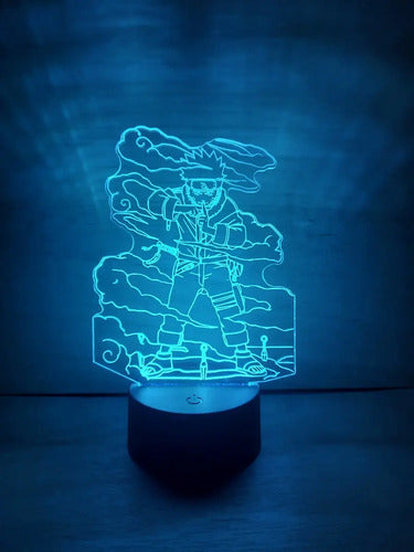 Naruto Jutsu Lámpara Led Ilusión 3d Anime Manga Fanart