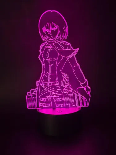 Lampara 3d Mikasa Ackerman Shingeki No Kyojin Snk