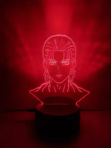 Eren Jaeger Lampara Led Ilusion 3d Shingeki No Kyojin Snk