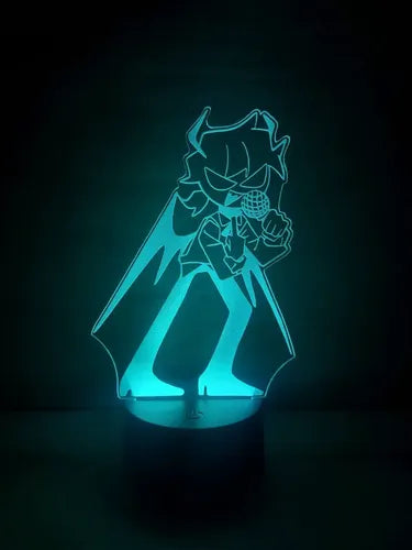Fnf Selever Lampara Led 3d Friday Night Funkin Personajes  Negra