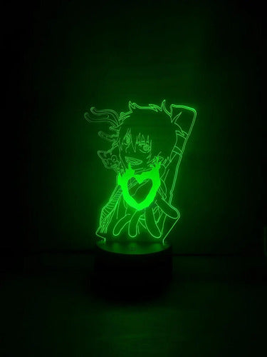 Blue Exorcist Lampara Led Ilusion 3d Anime Rin Okumura Negro