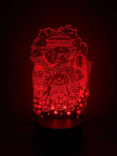 El Viaje De Chihiro Lampara Led Ilusion 3d Studio Ghibli