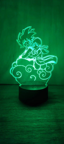 Lámpara Led Goku Y Milk Nube Dragon Ball Z Fanart Decorativa