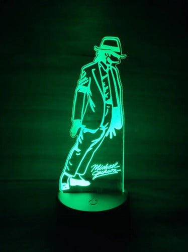 Lampara Led 3d Michael Jackson Decoracion Rey Del Pop  Modelo 1