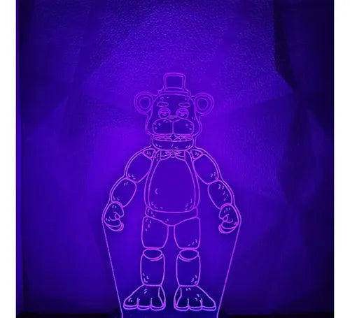 Freddy Large Five Nights At Freddy's Lámpara Led 3d Fnaf Led