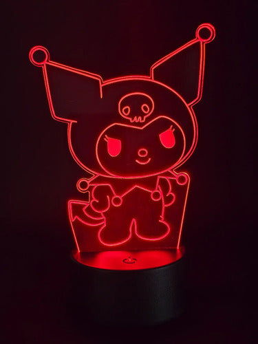 Lámpara Kuromi Hello Kitty Sanrio Led Decoración Fan Art