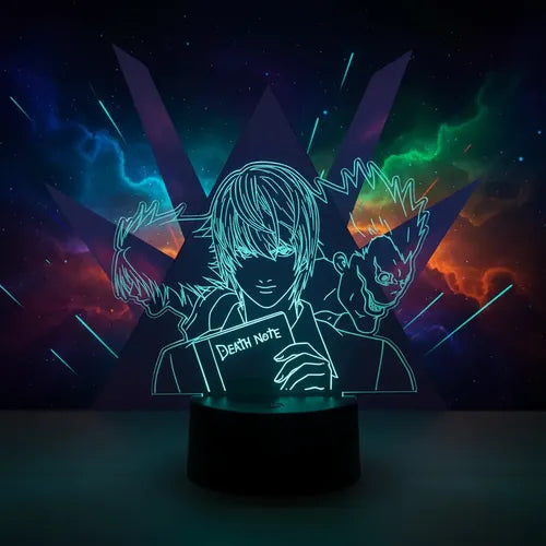 Lámpara Led Death Note Art Line Decoración