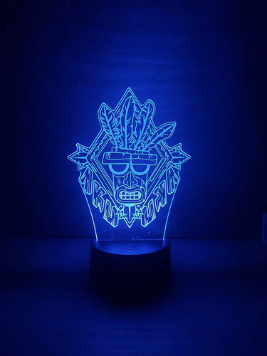 Crash Bandicoot Aku Aku Lámpara Led Fanart Game Decoracion