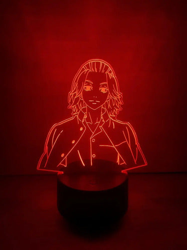 Lampara Led 3d Manjiro Sano Mikey Tokyo Revengers Anime