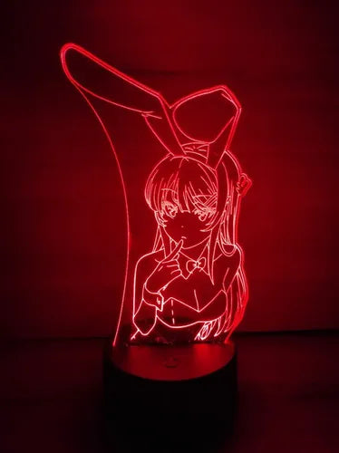 Lampara Led 3d Bunny Girl Mai Sakurajima Seishun Buta Yarou