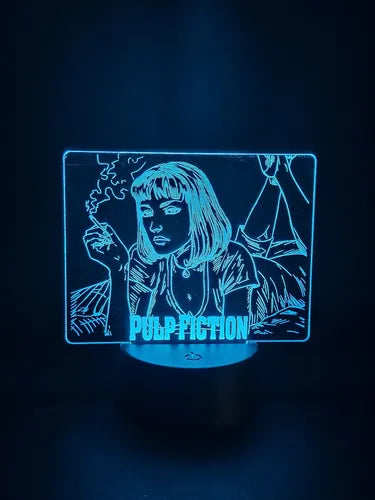 Lampara Led Pulp Fiction Decoración Ilusion 3d