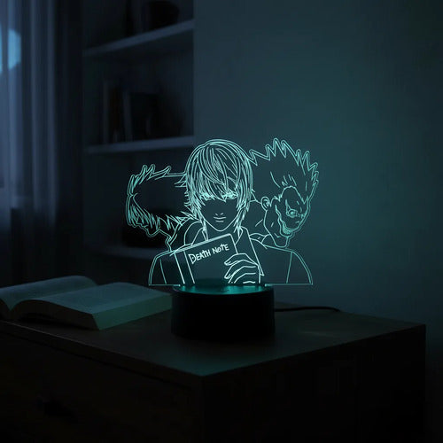 Lámpara Led Death Note Art Line Decoración
