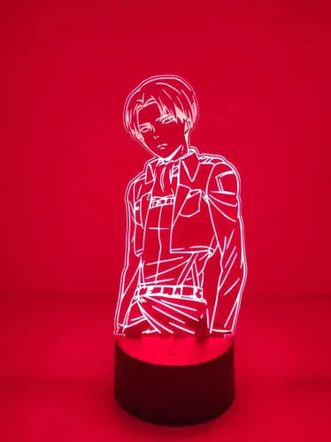 Lampara Led 3d Levi Ackerman Shingeki No Kyojin