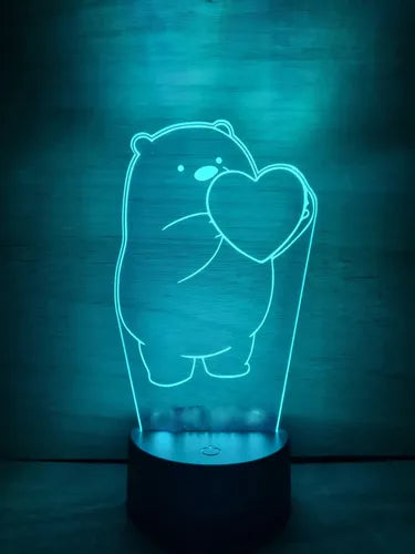 Lámpara Ice Bear Escandalosos Led Luz Fan Art