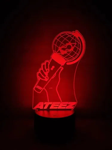 Ateez Lightstick Lightband Lampara Led Ilusion 3d Kpop Luz Negro