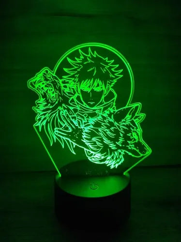Lampara Led 3d Megumi Fushiguro Jujutsu Kaisen Decoración