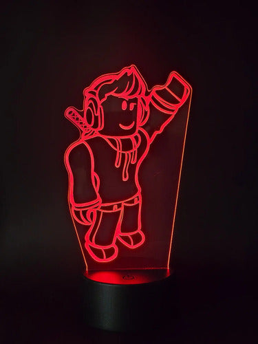 Lámpara Personaje Roblox Led Ilusión Decoración Fan Art