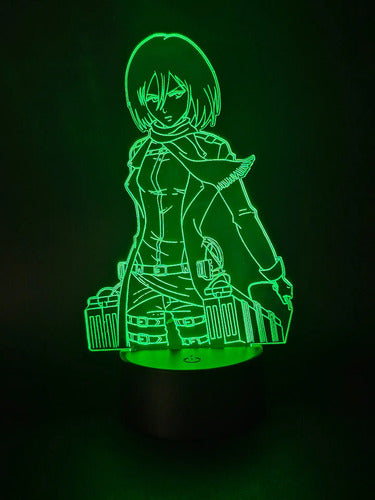 Lampara Led 3d Mikasa Ackerman Shingeki No Kyojin
