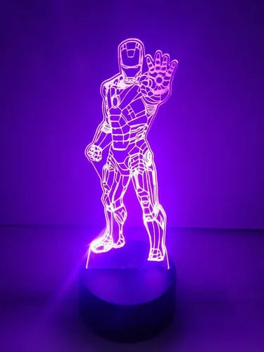Lampara Led 3d Iron Man