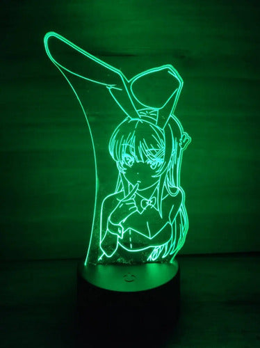 Lampara Led 3d Bunny Girl Mai Sakurajima Seishun Buta Yarou